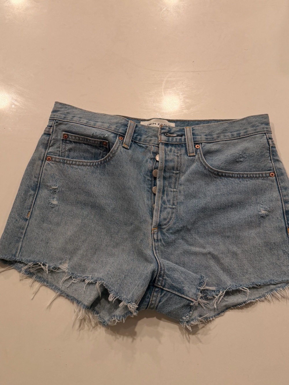 Denim Forum Light Blue Denim Shorts